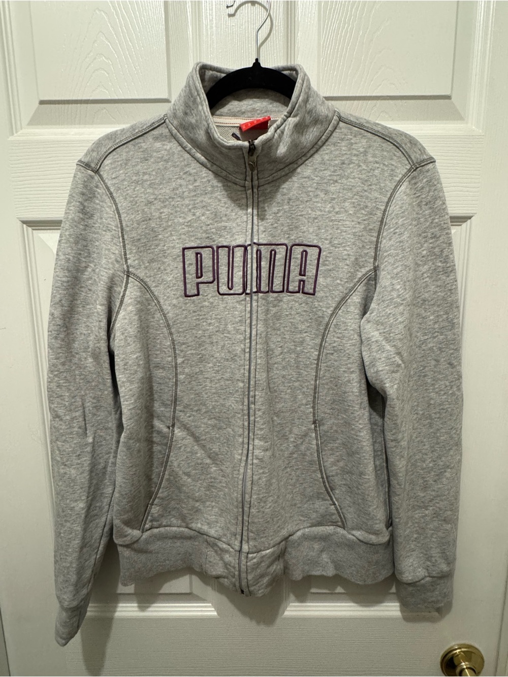 Puma Women's Gray Full-Zip Jacket sz xl